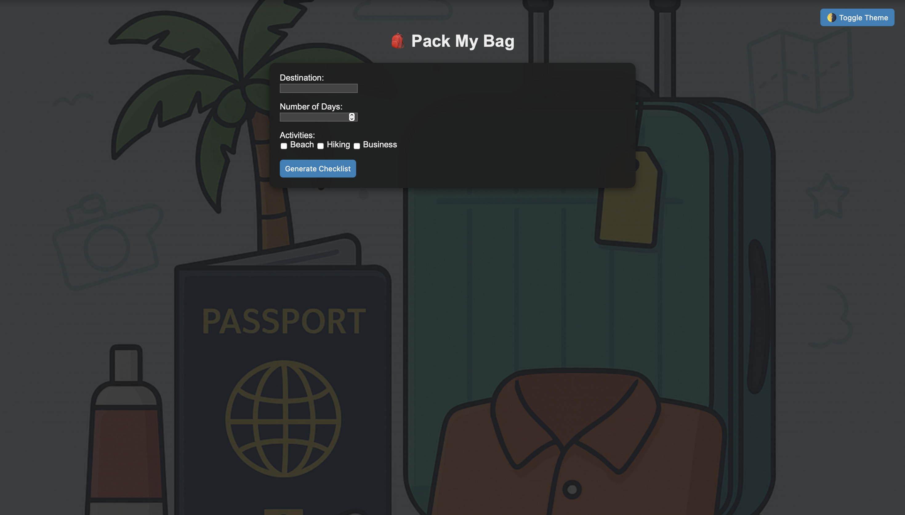 Pack My Bag Preview